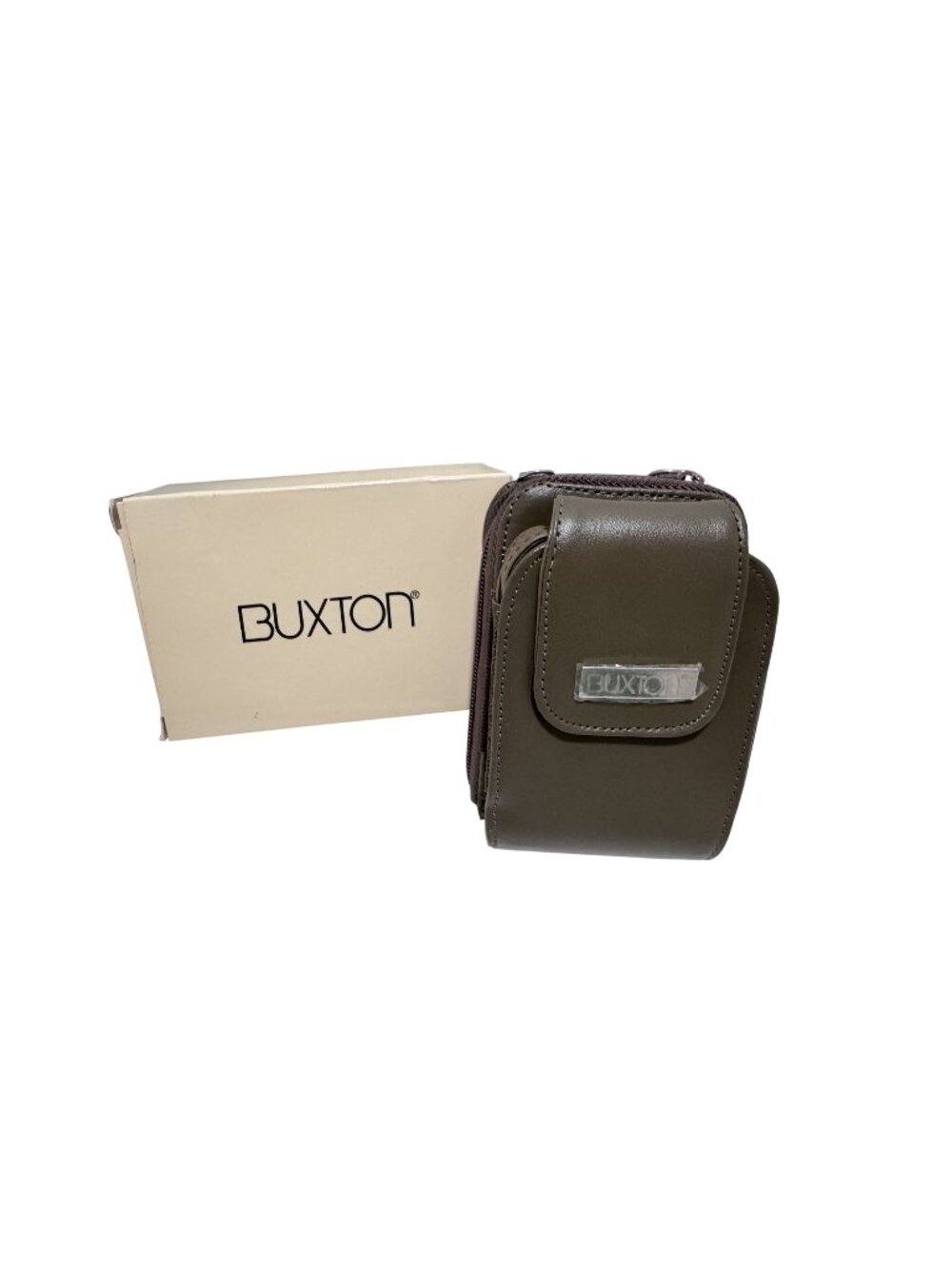 Buxton Crossbody Mini Wallet Belt Bag Purse Brown Travel Festival NEW